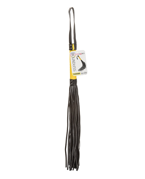Boundless Bondage Flogger with Vegan Leather Tassels and Textured Handle for BDSM Sensation Play