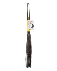 Boundless Bondage Flogger with Vegan Leather Tassels and Textured Handle for BDSM Sensation Play