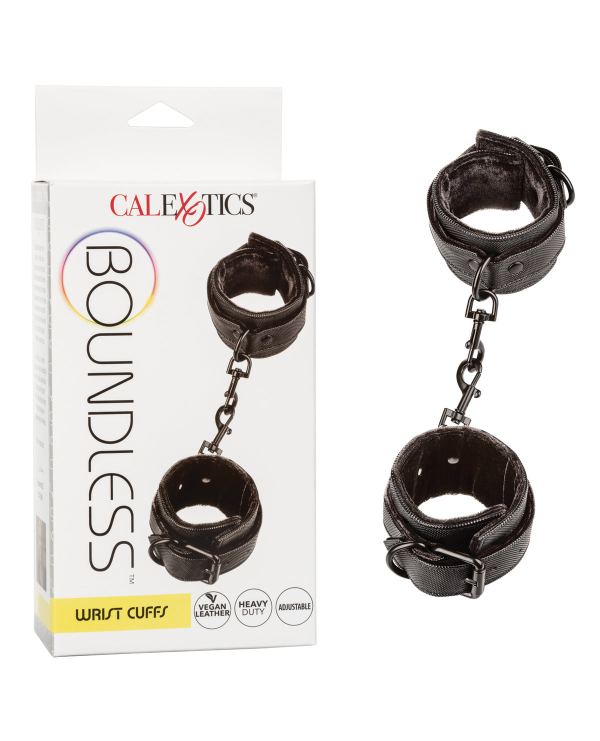 Boundless Wrist Cuffs vegan leather adjustable padded design for secure and comfortable restraint play