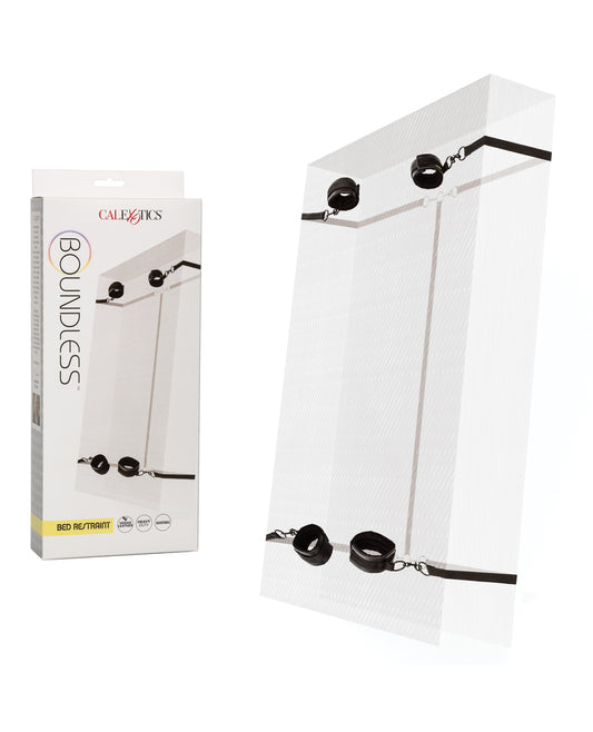 Boundless Bed Restraint adjustable bondage gear with plush cuffs and universal clasps for comfortable bedroom restraint