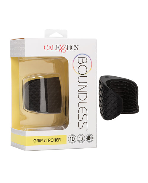 Boundless Masturbator Silicone Black 10 Vibration Functions Textured Design for Intense Solo Stimulation