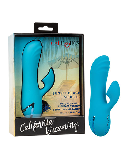 California Dreaming Vibrator Dual Stimulation Ergonomic Silicone with Clitoral Suction for Intimate Pleasure