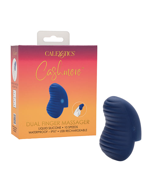 Cashmere Stimulator Dual Finger Massager Flexible Liquid Silicone with Memory Chip for Intimate Pleasure