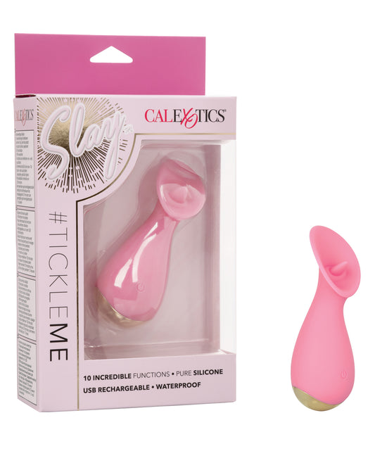 Slay Vibrator Pink Compact Flickering Tongue Silicone Design for Precise Intimate Stimulation