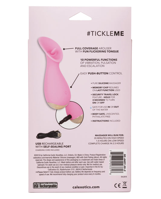 Slay #TickleMe Pink Vibrator with Flickering Tongue Teaser