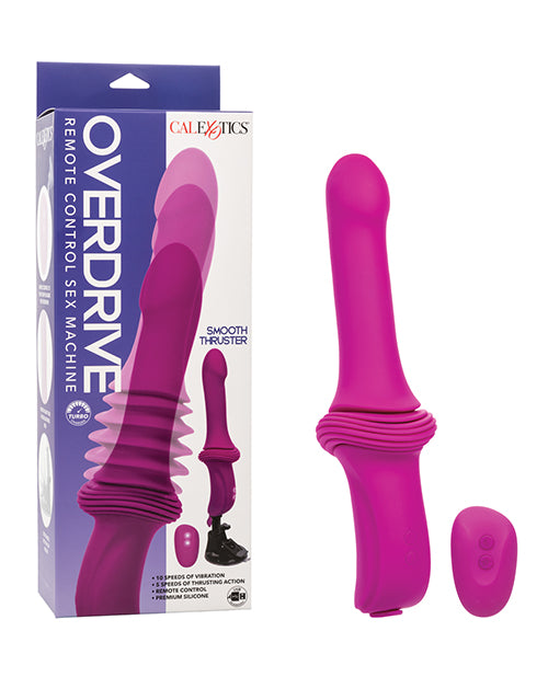 Overdrive Sex Machine Remote Control Adjustable Suction Cup Memory Setting for Customizable Intimate Play