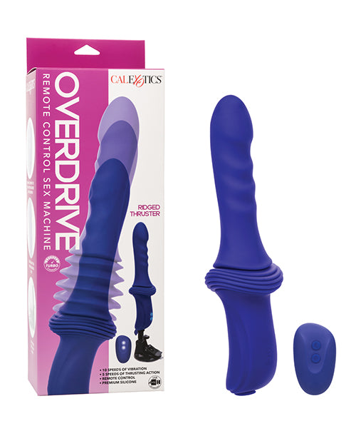 Overdrive Sex Machine Ridged Shaft Remote Control Suction Cup for Adjustable Hands-Free Pleasure