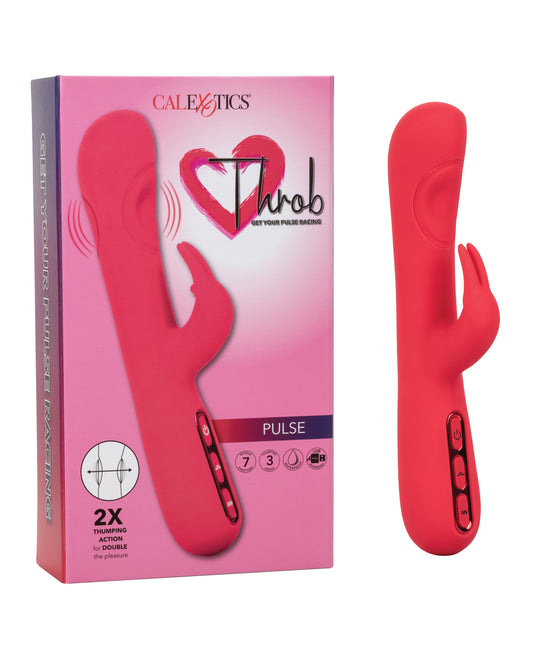 Throb Vibrators Pink Rabbit Dual Thumping Pads Flickering Teaser for Powerful Stimulation