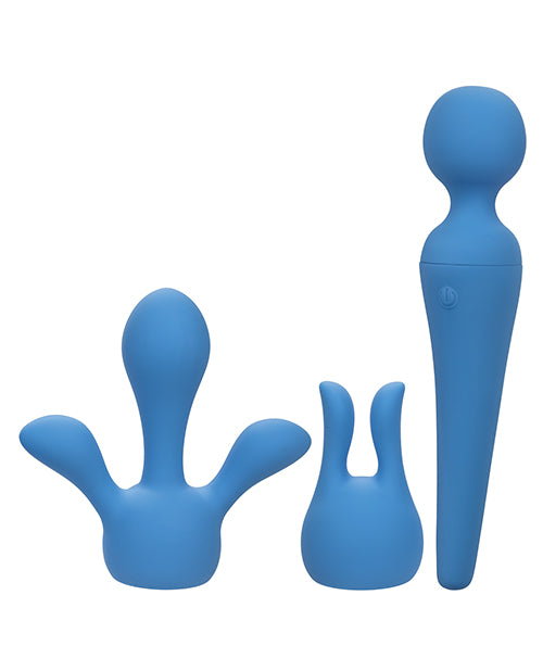 Couture Massage Wand Kit with Silicone Dual & Triple Teaser Attachments for Relaxing Full-Body Massage