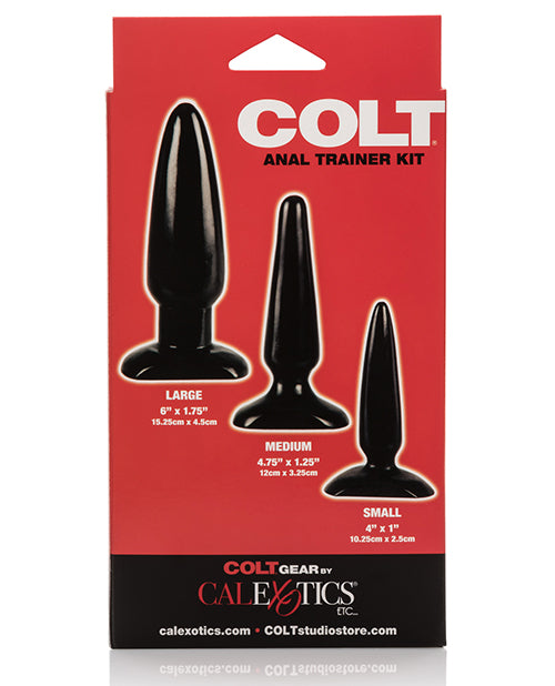 COLT Anal Trainer Kit – Black Graduated Anal Plugs for Progressive Stretching