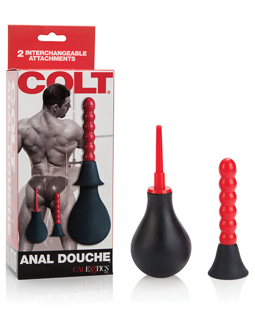 COLT Anal Douche cleaning system dual attachments EZ squeeze bulb for hygienic preparation