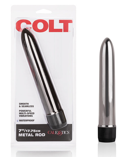 COLT Metal Vibrator 7-Inch Silver Multi-Speed Adult Toy for Intense Stimulation