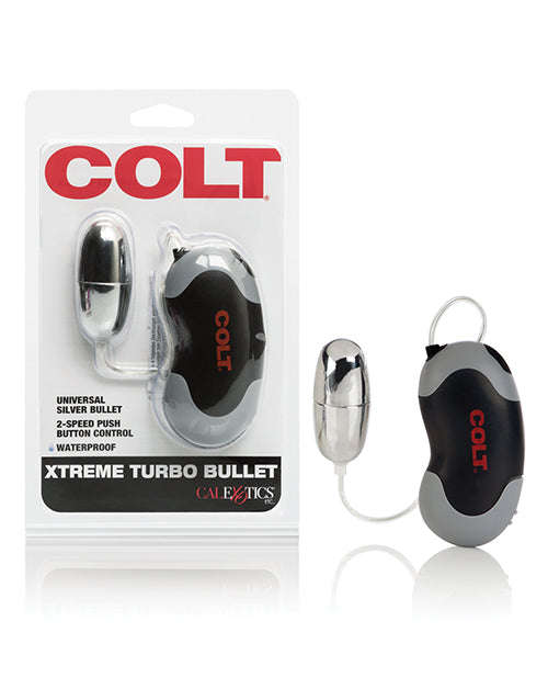 COLT Xtreme Turbo Bullet Power Pack – Waterproof 2-Speed Silver Vibrator