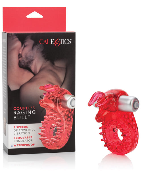 Couple's Enhancers Stimulators Red Vibrating Erection Enhancer with Clitoral Stimulation for Couples Pleasure