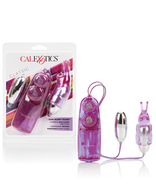 California Exotic Bullets Stimulator Dual Adjustable Bullets Removable Bunny Sleeve for Targeted Personal Pleasure