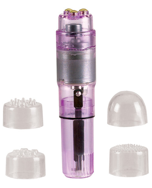 Dr. Laura Berman Mini Massager with Four Interchangeable Heads and Waterproof Design for Targeted Massage
