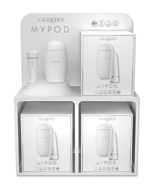 My Pod Display Stand with clear acrylic panels and compact design for organized product presentation