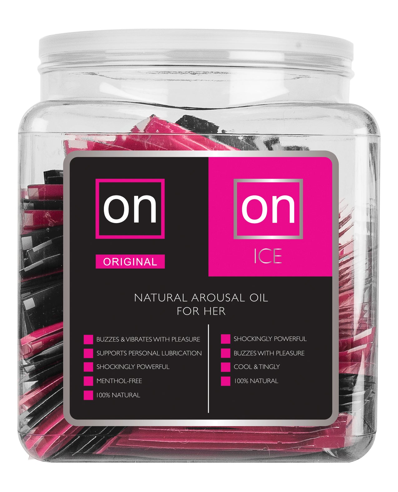 On Sexual Enhancer Arousal Gel Single Use Ampules with Original and Ice Formulas for Enhanced Female Sensation