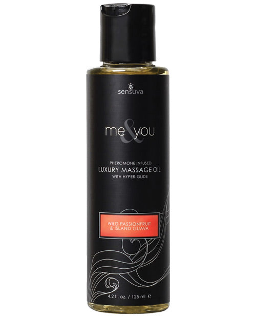 Sensuva Massage Oil Island Passion Pheromone-Infused Hyper-Glide Formula for Relaxing Intimate Massage