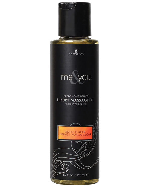 Sensuva Massage Oil Aromatic Pheromone Infusion Hyper-Glide Formula for Relaxing Couples Massage