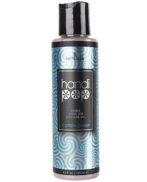 Handipop Lubricants Cotton Candy Flavored Edible Massage Gel with Water-Based Formula for Enhanced Intimate Massage