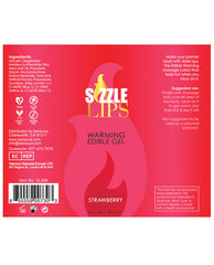 Sizzle Lips Strawberry Edible Warming Gel for Couples