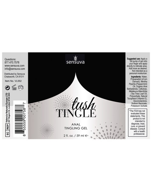 Sensuva Tush Tingle Anal Stimulation Gel with Tingling Sensation