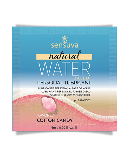 Sensuva Lubricant Single Use Packet Water-Based Cotton Candy Scent for Personal Comfort and Intimate Hydration