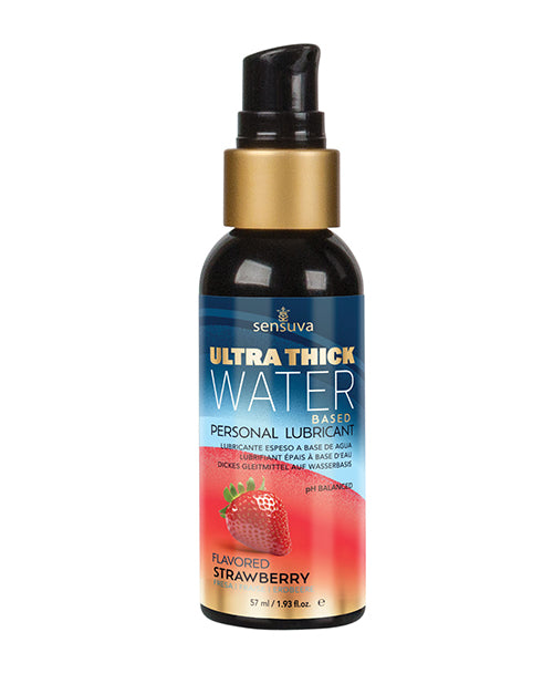 Sensuva Lubricant Ultra Thick Water-Based Strawberry Flavor for Intimate Comfort