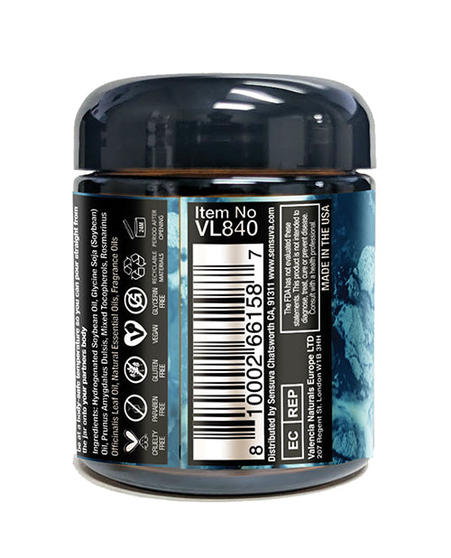 Sensuva Lit Sweet Temptation Massage Candle with Vanilla, Sugar & Sweet Pea