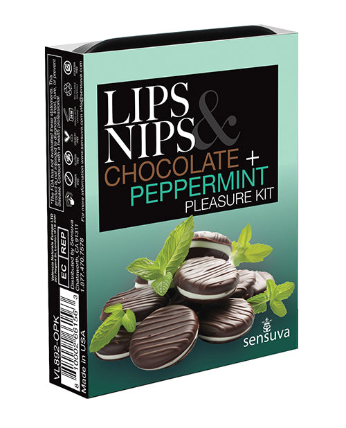 Sensuva Lips & Nips Pleasure Kit with Chocolate Mint and Peppermint Balms
