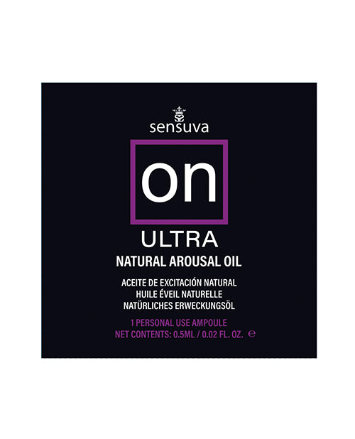 On Sexual Enhancer Ultra Arousal Oil Single Use 25% Stronger Formula for Heightened Sensation and Lubrication