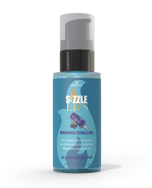 Sensuva Sexual Enhancers Edible Warming Gel Blueberry Flavor for Sensual Massage and Intimate Play