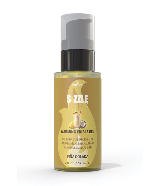Sensuva Sexual Enhancer Edible Pina Colada Warming Gel with Massage Action for Couples Intimate Play