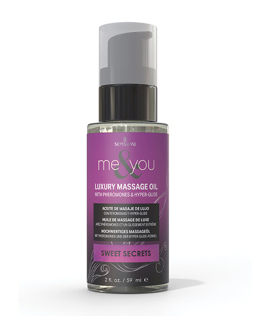 Sensuva Massage Oil Pheromone-Infused Hyper-Glide Formula for Intimate Couples Massage