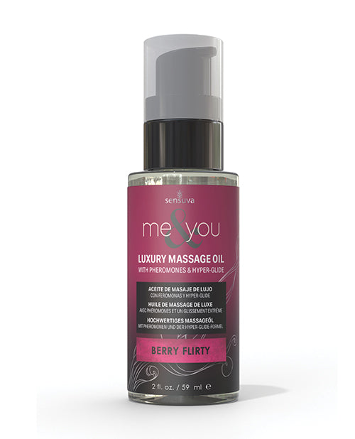 Sensuva Massage Oil Pheromone-Infused Hyper-Glide Formula Berry Scent for Couples Massage
