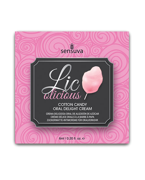 Lic O Licious Sexual Enhancer Oral Delight Cream Cotton Candy Flavor with Throat-Coating Formula for Enhanced Intimacy