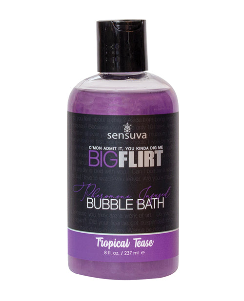 Sensuva Body & Bath Product Pheromone Bubble Bath Tropical Tease Aroma with Aphrodisiac Oils for Romantic Moments