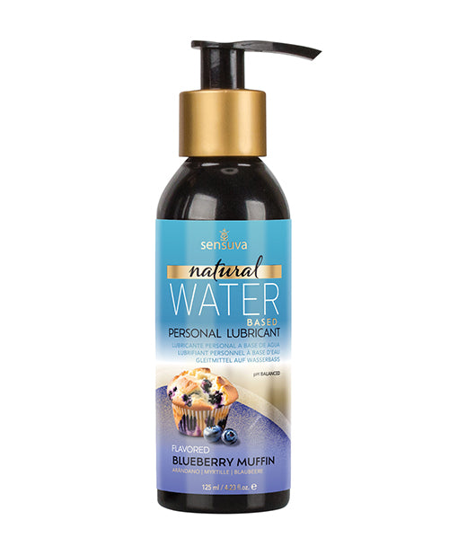 Sensuva Lubricant Water-Based Blueberry Muffin Scent Non-Tacky Formula for Comfortable Intimate Moisture