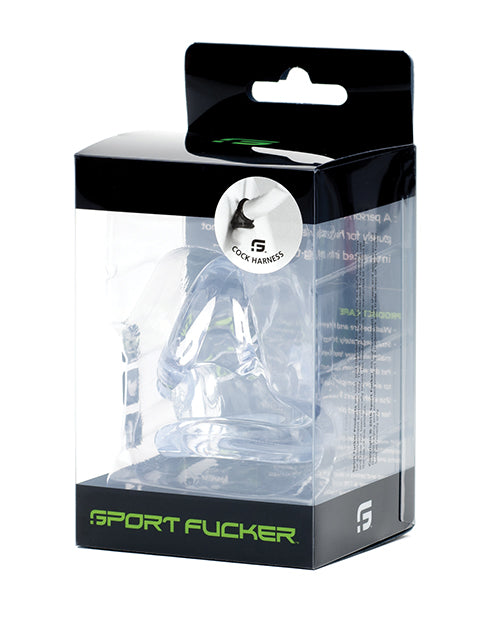 Sport Fucker Penis Enhancement Clear Cock Harness Triple Rings Stretchy Design for Enhanced Support and Comfort