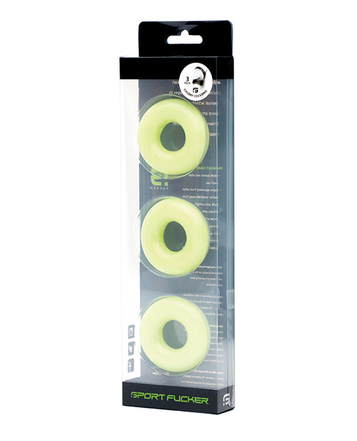 Sport Fucker Penis Enhancement Chubby Cockring Glow-in-the-Dark TPR Stretch for Enhanced Comfort