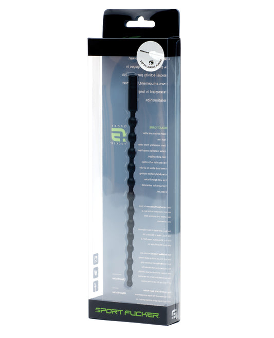 Sport Fucker Silicone Sound black 13-bump shaft ergonomic handle for urethral stimulation and pleasure