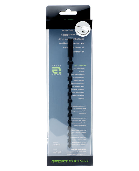 Sport Fucker Depth Charge Silicone Sound with Textured Bump Shaft – Black