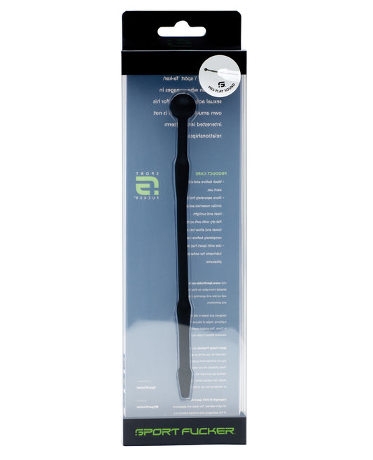 Sport Fucker Silicone Hollow Urethral Sound Plug – Black