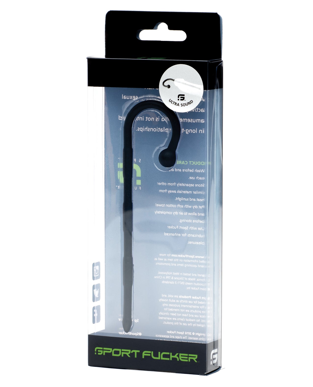 Sport Fucker Urethral Plug Black Silicone Ridged Handle for Enhanced Urethral Stimulation