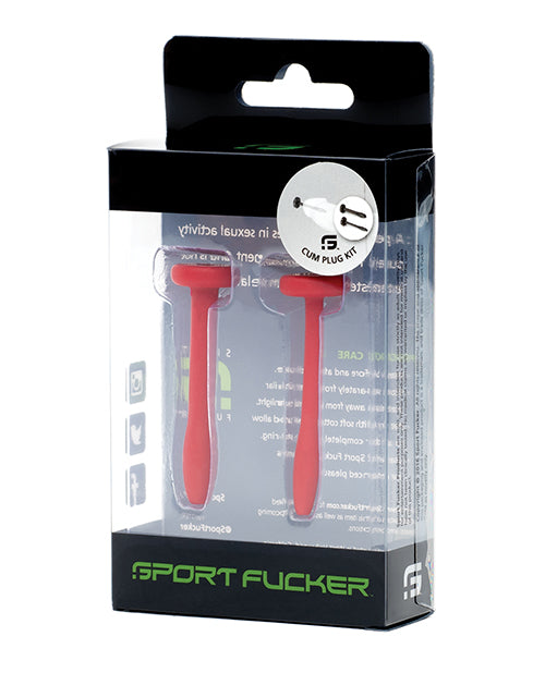 Sport Fucker Red Sounding Plug Kit Flexible Silicone Urethral Plugs Hollow for Safe Internal Stimulation