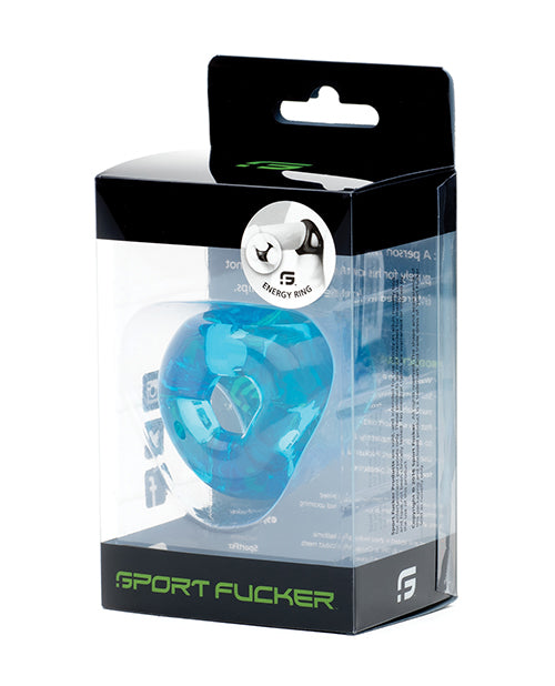 Sport Fucker Penis Enhancement Ring Super Stretchable TPR Ice Blue Design for Custom Support and Comfort