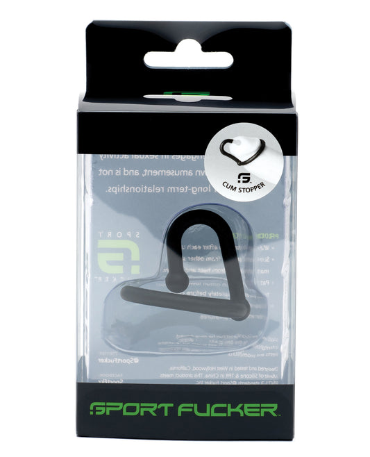 Black Medical-Grade Silicone Cock Glans Ring with Stretchy Fit