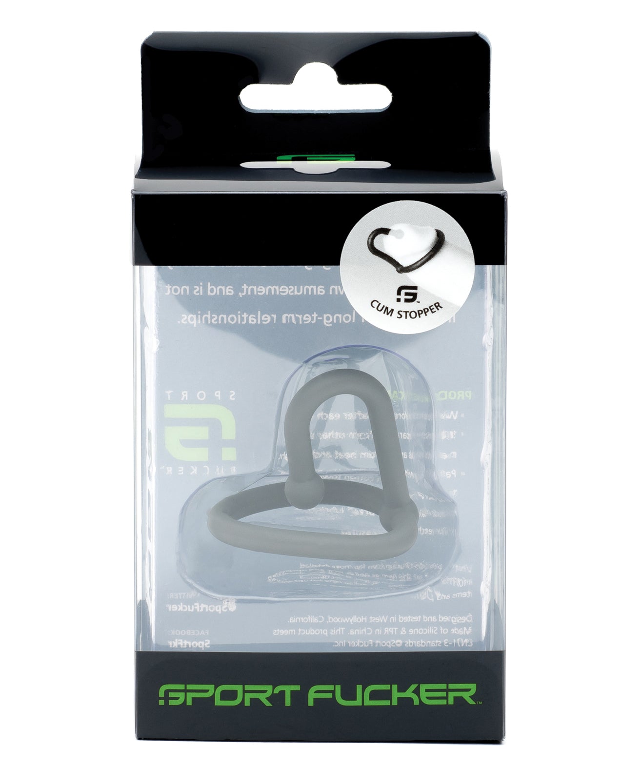 Cum Stopper Metal Glans Ring with Silicone Stretch by Sport Fucker