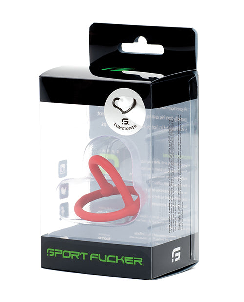 Sport Fucker bondage restraint red silicone cum stopper glans ring for intensified orgasm and delayed ejaculation